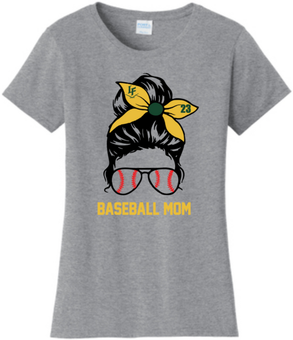 LF Baseball - Busy Baseball Mom Short Sleeve T Shirt - Grey