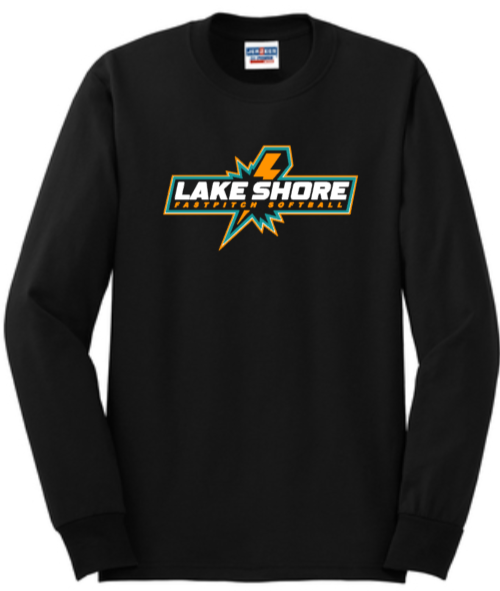 Lake Shore Softball - Official Long Sleeve Shirt (White/Black)