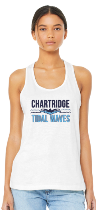 Chartridge Swim - Official Ladies Racer Back Tank Tops (Grey or White)
