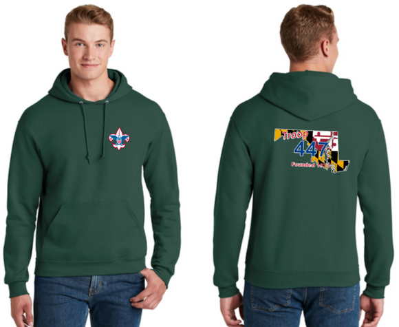 Troop 447 - Hoodie Sweatshirt (Forest Green or Charcoal)