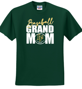 LF Baseball/Softball - Traditional Baseball Grandma Short Sleeve T Shirt - Green