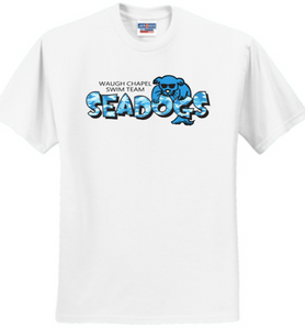Seadogs Swim - Camo Logo Short Sleeve T Shirt (White or Grey)