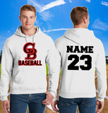 GB Baseball - Classic GB Baseball Hoodie Sweatshirt (Red/Black/White)
