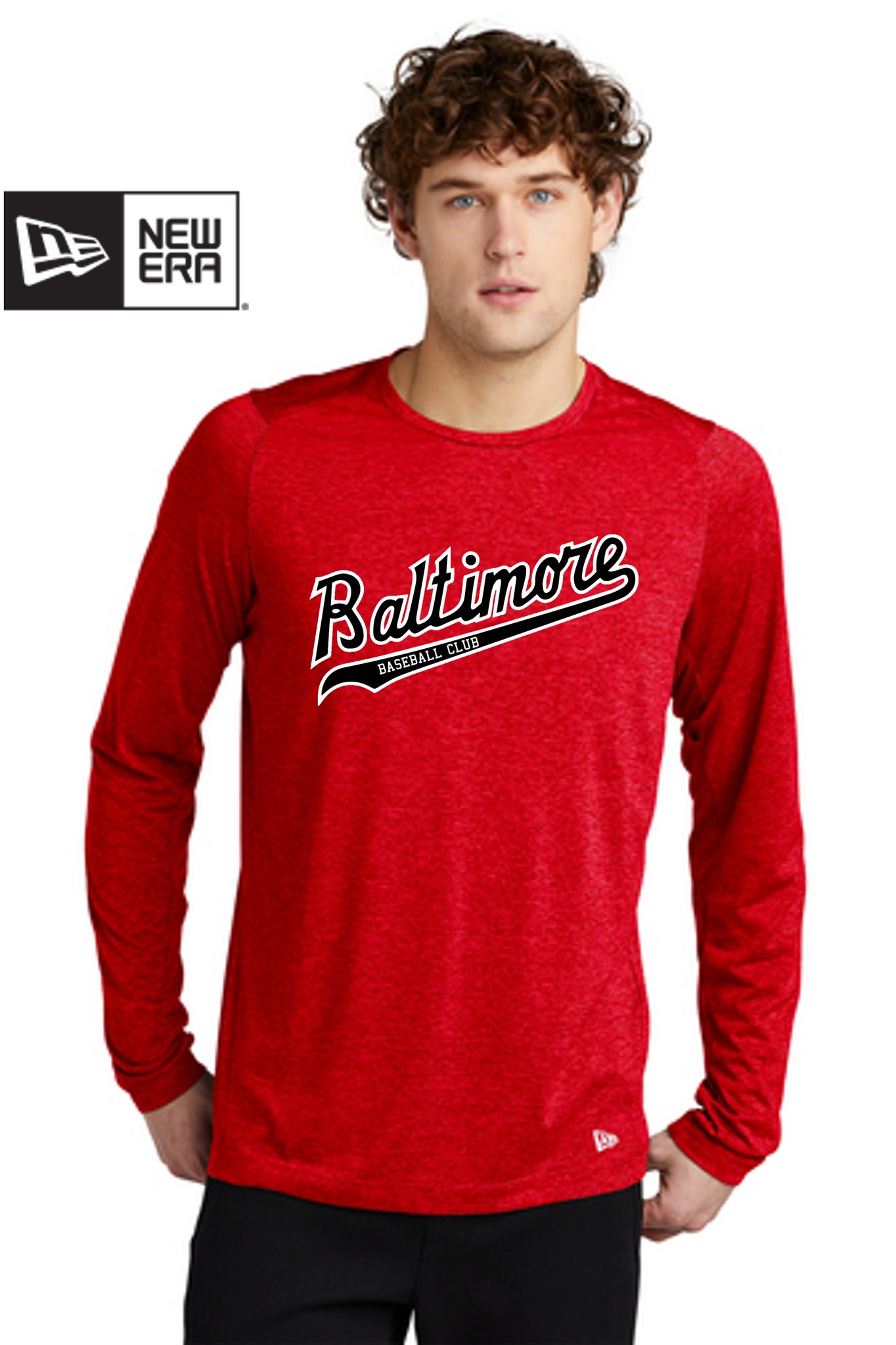 Baltimore Orioles New Era Raglan Long Sleeve T-Shirt - White/Black