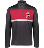 BBC - Letter 1/4 Zip Pullover (Black/Red)