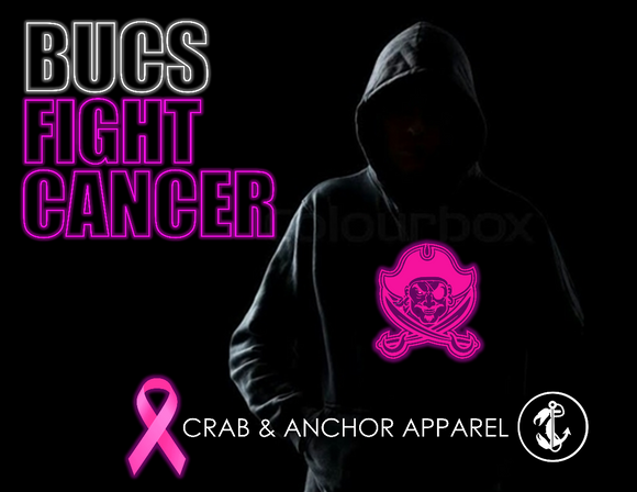 BUCS Football - Breast Cancer Blackout Performance Hoodie Sweatshirt (Adult & Youth)