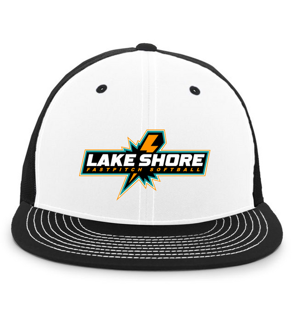 Lake Shore Softball - LS Embroidered Black Snapback Hat