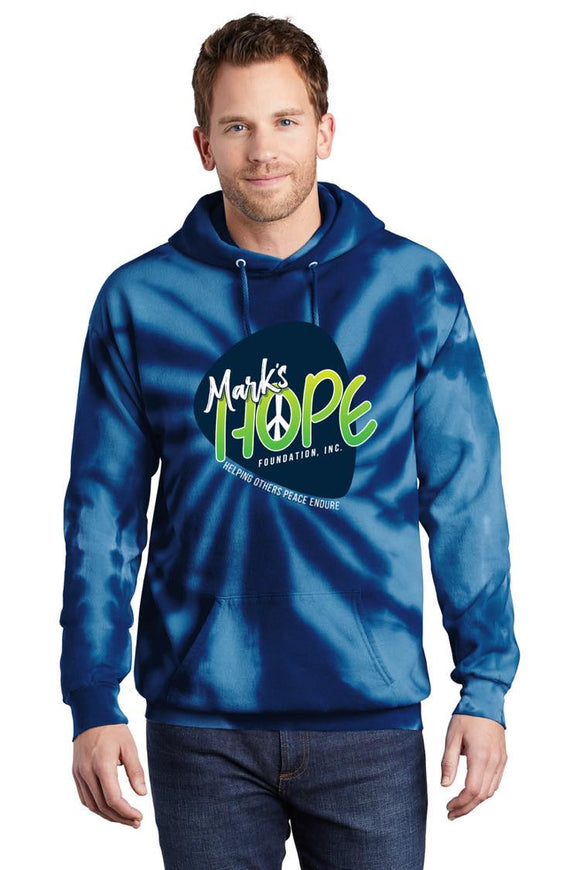 Mark's Hope - Blue Tie Dye Hoodie Sweatshirt