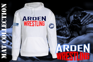 Arden Wrestling - White Hoodie Letter Logo